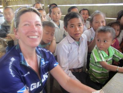 Ros Lawson Cycling on the  tour with redspokes